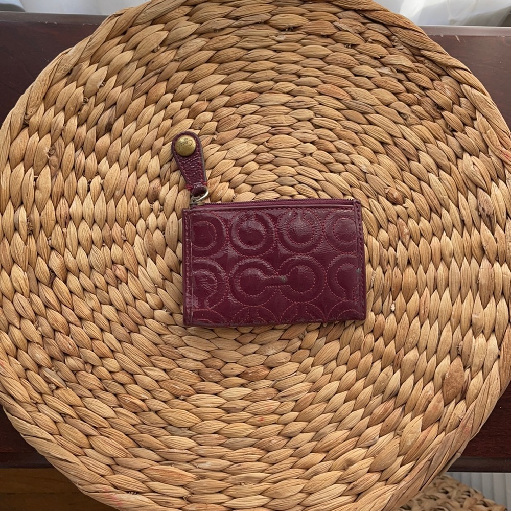 Coach leather wristlet